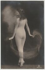 Original French real photo postcard risqué nude bodystocking 1900's RPPC pc #800 picture