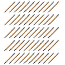 50Pcs/Lot Bamboo Ballpoint Pen Stylus Contact Pen Office & School Supplies & WT7 picture