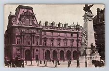 Paris France, Louvre, Scenic View, Antique, Vintage Souvenir Postcard picture
