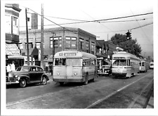 Cleveland Ohio Pullman Standard Trolley Buses Street Scene 1940s Vintage Photo picture