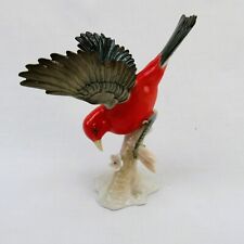 Hutschenreuther Scarlet Tanager bird Figurine Gunther Granget porcelain picture