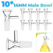 10x 14MM Male Glass Bowl For Water Pipe Hookah Bong Replacement Head ShipFrom US picture
