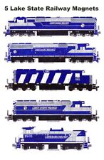 Lake State Railway Locomotives 5 magnets Andy Fletcher picture
