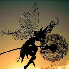 Dancing Fairy Statue Steel Wires Fairy Elf Dandelion Miniature Sculpture Mythica picture