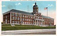 Postcard NJ Passaic Jefferson Public School Posted 1929 Vintage PC J4139 picture