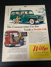 Vintage 1954 Willys Station Wagon Print Ad picture