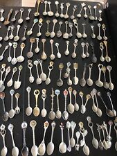 LARGE Lot 100 Vintage Souvenir Spoons Silverplate, Pewter, Other metal for TLC picture