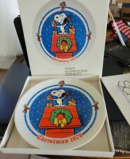 Vtg 1979 Snoopy Peanuts Christmas Plate Schmid Ltd Ed Ex Cond Orig Box picture