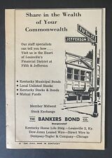 1960 The Bankers Bond Co. Share in Wealth of Commonwealth KY Vintage Print Ad picture