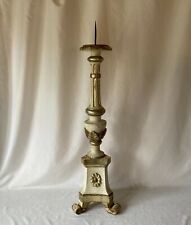 Candlestick Baroque Holders Antique Vintage Wood Gold Plated Encased 36 5/8in picture