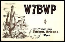 Vtg Ham Radio QSL Postcard Tucson Arizona W7BWP 1968 picture