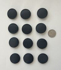 Vintage Lot of 12 Black Satin 1 1/4” Buttons picture
