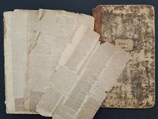 1831 antique THEATER DRAMA SCRAPBOOK newspaper articles CLIPPINGS theatre picture