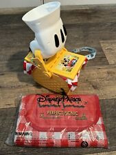 NEW 2024 Mickey Mouse Toontown Runaway Railway Picnic Basket Popcorn & Blanket picture