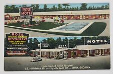 GA Rose Motel & Restaurant Jesup Georgia Roadside Postcard Q18 picture
