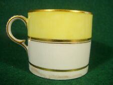 Derby Porcelain Coffee Cup Pattern 473 Yellow Ground C1790 Antique English picture