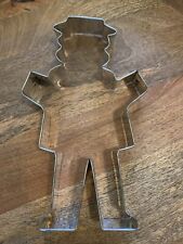 RARE VINTAGE 1970s German Farmer Man with Hat Giant Tin Cookie Cutter picture