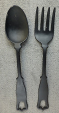 Vintage Mid Century Large Spoon & Fork Wall Hanging EMIG Aluminum Cast 20” picture