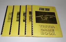 A SET OF (5) VINTAGE 1970's STAR TREK TRIVIA GAME BOOKS WITH ANSWERS UNUSED HARD picture