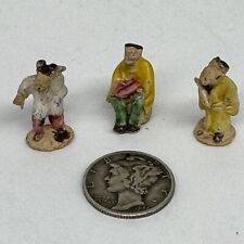 Vtg 1930s Chinese Import TINY Clay Mud Man Miniatures--20mm Tall picture