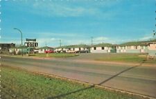 Holiday Motel Lethbridge Alberta Canada Old Cars Roadside Chrome c1970 Postcard picture