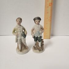 👨‍🌾🌟 Pair of Vintage Porcelain Figurines - Traditional Country Gentlemen 🎩 picture