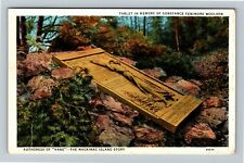 Mackinac Island MI-Michigan, Constance Woolson Memorial, c1938 Vintage Postcard picture
