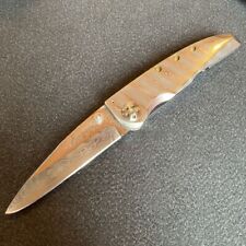 Allen Elishewitz Custom Knives Fulldress Damascus Folding Knife RARE *174 picture