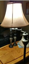Set of 3 Matching Tan / Beige Bell Style Lamp Shades, 1 Large  and 2 Medium size picture
