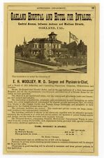 1880s Advertisement Oakland CA Hospital and Hotel for Invalids picture