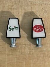 Vintage Sprite And Dr. Pepper Soda Fountain Tap Tab Pull Handle Lot Of 2 picture