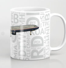 United Airlines Boeing 757 (1990's colors) w/Airport Codes - Coffee Mug (11oz) picture