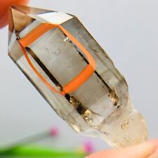 RARE Natural Herkimer diamond crystal enhydro Moving water Energy Scepter 9.5G picture