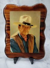 Vintage John Wayne Lacquered Wood Wall Plaque picture