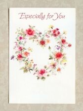 Vintage Mary Hamilton Hallmark Crown Valentine's Day Card Floral Heart picture