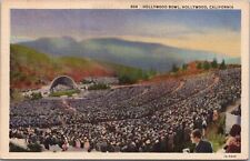 Vintage 1931 HOLLYWOOD BOWL California Postcard Panorama View / Curteich Linen picture