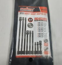 New, 9 Piece Black HORUSDY Impact Socket Adapter Set picture