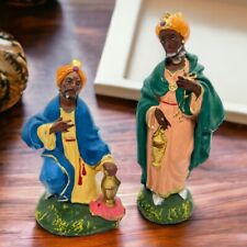 Vintage Nativity Paper Mache Italy Fontanini 2x Replacement Wise Men - Repaired picture