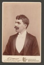 [71774] 1860-1880's CABINET CARD MAN in TUXEDO by F. D. LEWIS, KINGSTON, N. Y. picture