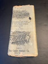 Vtg Abstract Of Title 1902 ~Cassin Abstract Co. Comanche County Okla ~ Lawton ~ picture