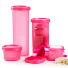 TUPPERWARE New MODULAR MATES 4 PC ROUND SET Round #1 3 4 Round Containers PINK picture