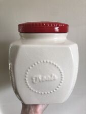 Vintage SCM Home Stoneware TREATS Jar (Cookie Jar) picture