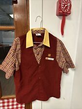 1970's, Burger King,  Male Uniform Shirt  Medium As Seen On Back To The Future picture