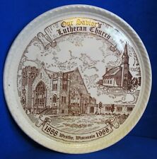 Vtg. Our Savior's Lutheran Church Westby Wi Centennial Commemorative Plate 1988 picture
