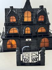 Vintage Large Halloween Haunted House/Gate Black Metal 17