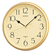 Seiko Seikosha Gold Frame Gold Face 11 in Quartz Wall Clock Model QXA015 picture