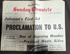 San Francisco Chronicle Nov 24 1963 picture