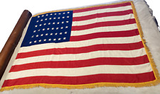 VINTAGE DETTRA 48 STAR GLORY GLOSS AMERICAN FLAG LARGE SIZE USA CEREMONIAL ARMY picture