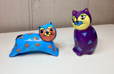 MILSON AND LOUIS Hand Painted Ceramic Cat Salt and Pepper Shakers picture