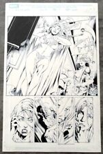 Steven Segovia Dark Wolverine #78, Pg 4 Inked and Signed by Craig Yeung 11x17 picture